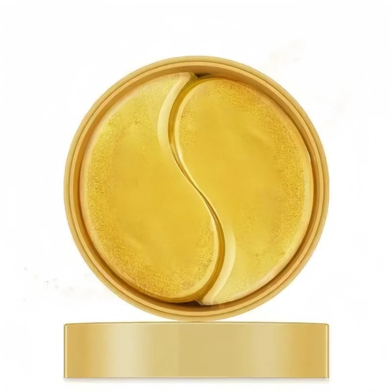 60-Piece Pack of Unisex Adult Gold Eye Patches, Moisturizing Eye Patches Rich in Collagen and Hyaluronic Acid, Alcohol-Free, Suitable for All Skin Types, to Help You Create a Firm and Radiant Eye Area.